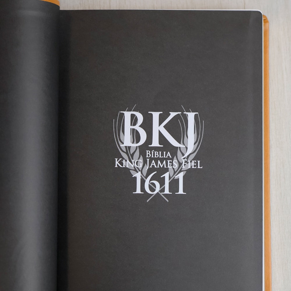 Bíblia King James Fiel 1611 | Extra Gigante | Capa Luxo Castanha
