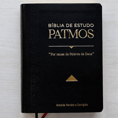 Bíblia de Estudo Patmos | ARC | Luxo Preta