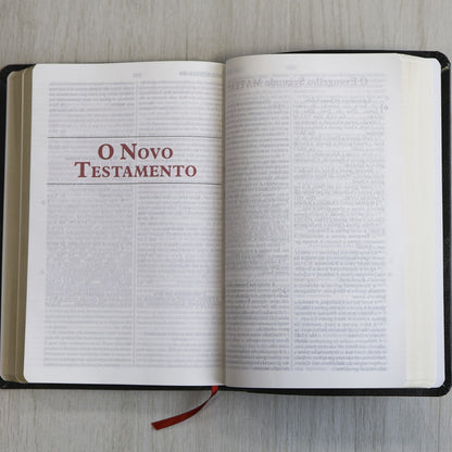 Bíblia King James Fiel 1611 | Concordância e Pilcrows | Capa Luxo Preta