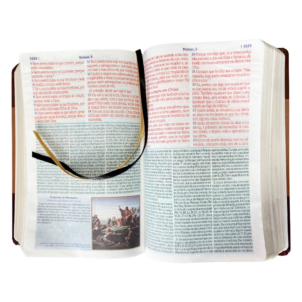 Bíblia de Estudo |  King James Atualizada | Full Color | Capa PU |  Preta