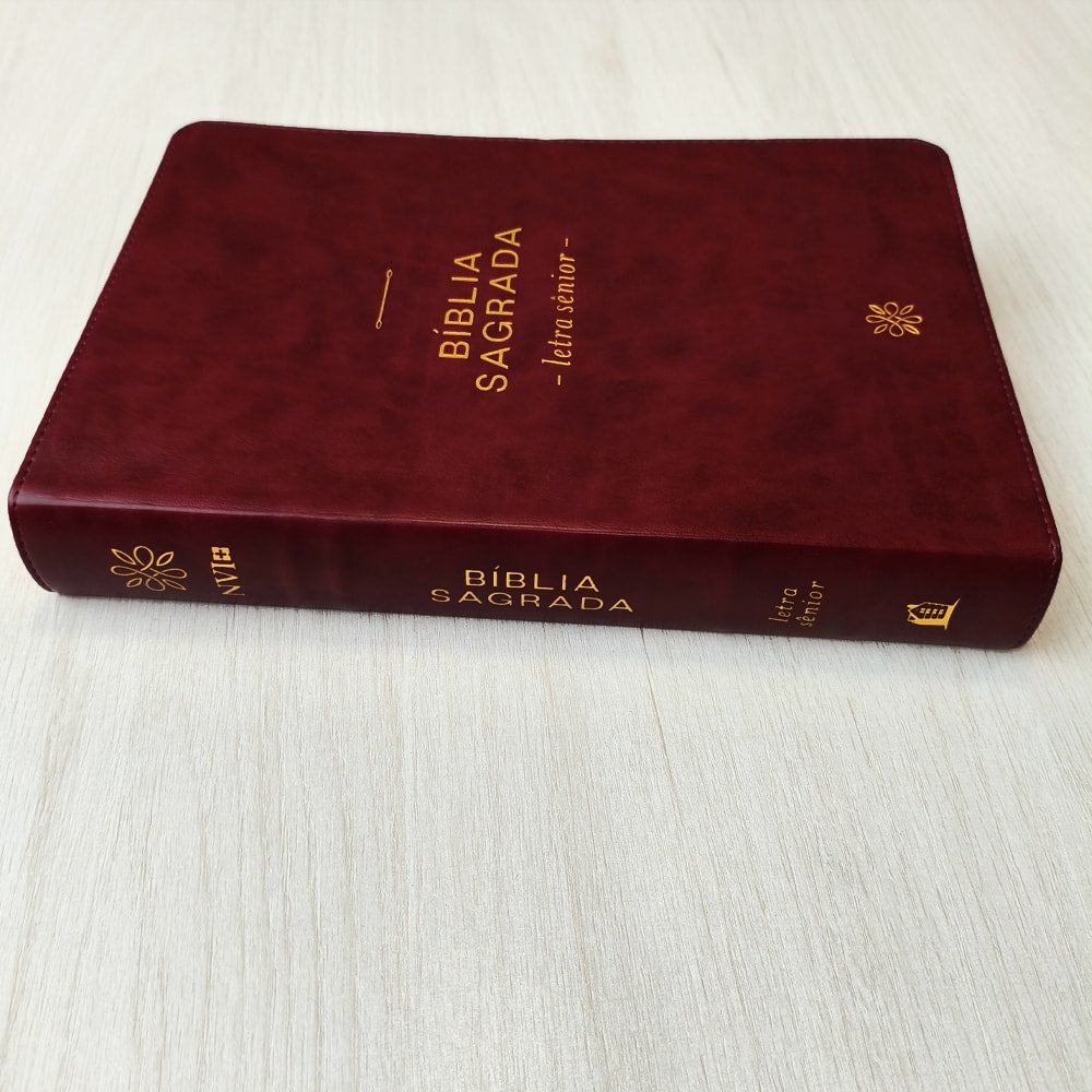 Bíblia Sagrada | NVI | Letra Sênior | Capa Vinho