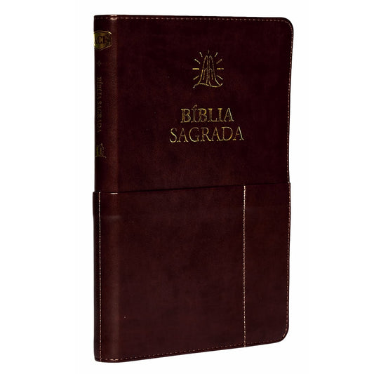 Bíblia Sagrada Slim | ACF | Luxo Marrom | Com Bolso