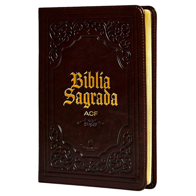 Bíblia Sagrada Slim | ACF | Luxo Marrom