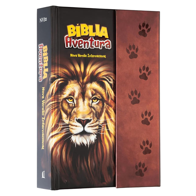 Bíblia Aventura Para Crianças | NVI | Leitura Perfeita | Capa Dura Leão com Fechamento em Imã
