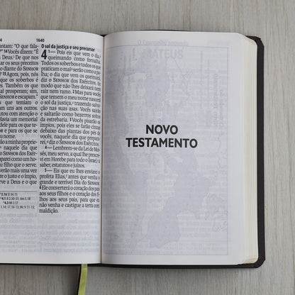 Bíblia Sagrada | Letra Supergigante | NAA | Capa Luxo Vinho Folha