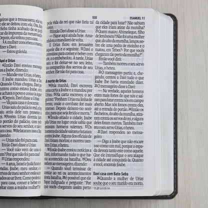 Bíblia Sagrada | Letra Supergigante | NAA | Capa Luxo Cinza Peixe