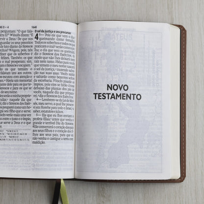Bíblia Sagrada | Letra Supergigante |  NAA | Capa Marrom Leão