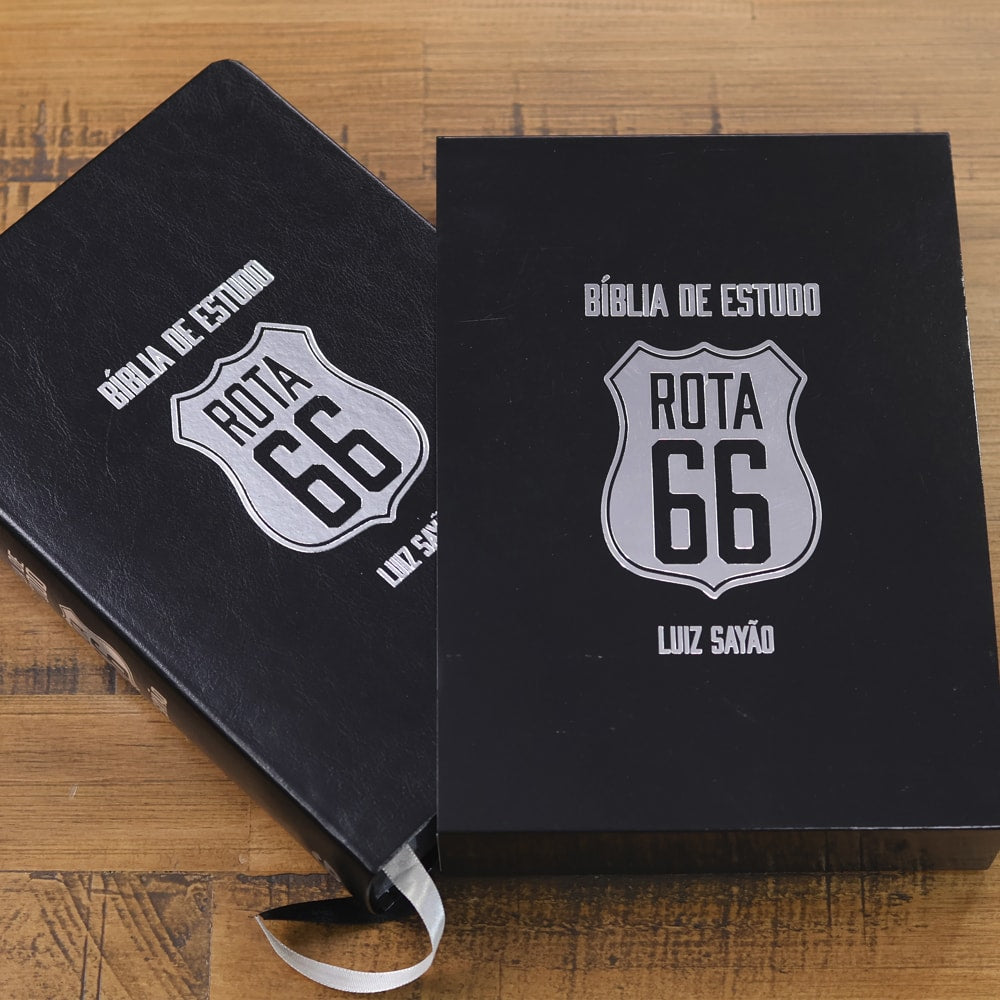 Bíblia de Estudo Rota 66 | NVI | Luiz Sayão | Capa Flexível Preta