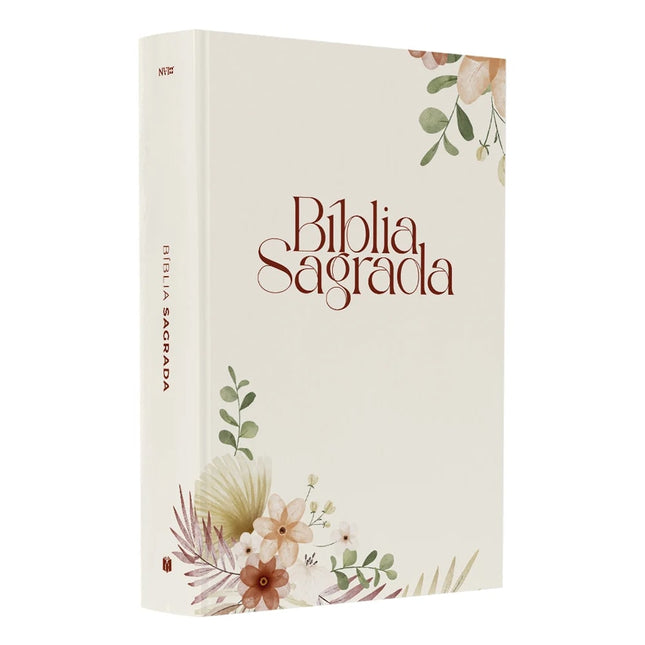 Bíblia Sagrada Floral Rosê | NVI | Letra Normal | Capa Brochura