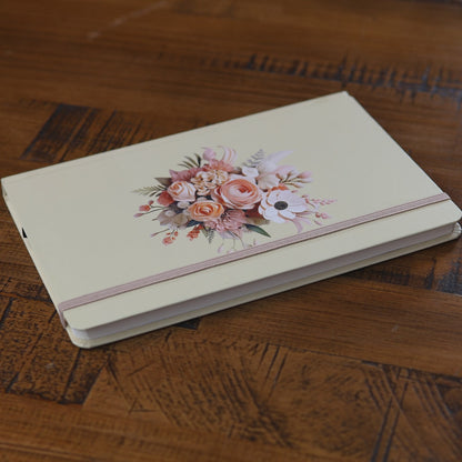Caderno Moleskine | Com Pauta | Capa Buquê de Flores