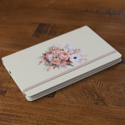 Caderno Moleskine | Com Pauta | Capa Buquê de Flores