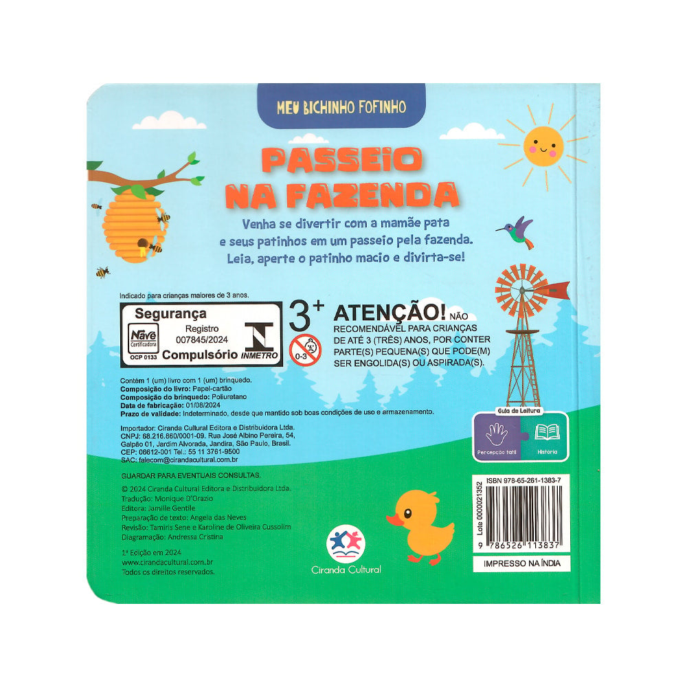 Livro Toque e Sinta | Meu Bichinho Fofinho |  Passeio na Fazenda