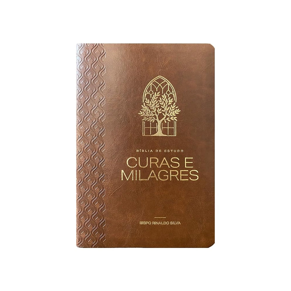 Bíblia de Estudo Cura e Milagres | KJA | Capa Luxo Nobre Marrom