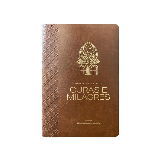 Bíblia de Estudo Cura e Milagres | KJA | Capa Luxo Nobre Marrom