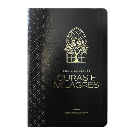 Bíblia de Estudo Cura e Milagres | KJA | Capa Luxo Nobre Preta