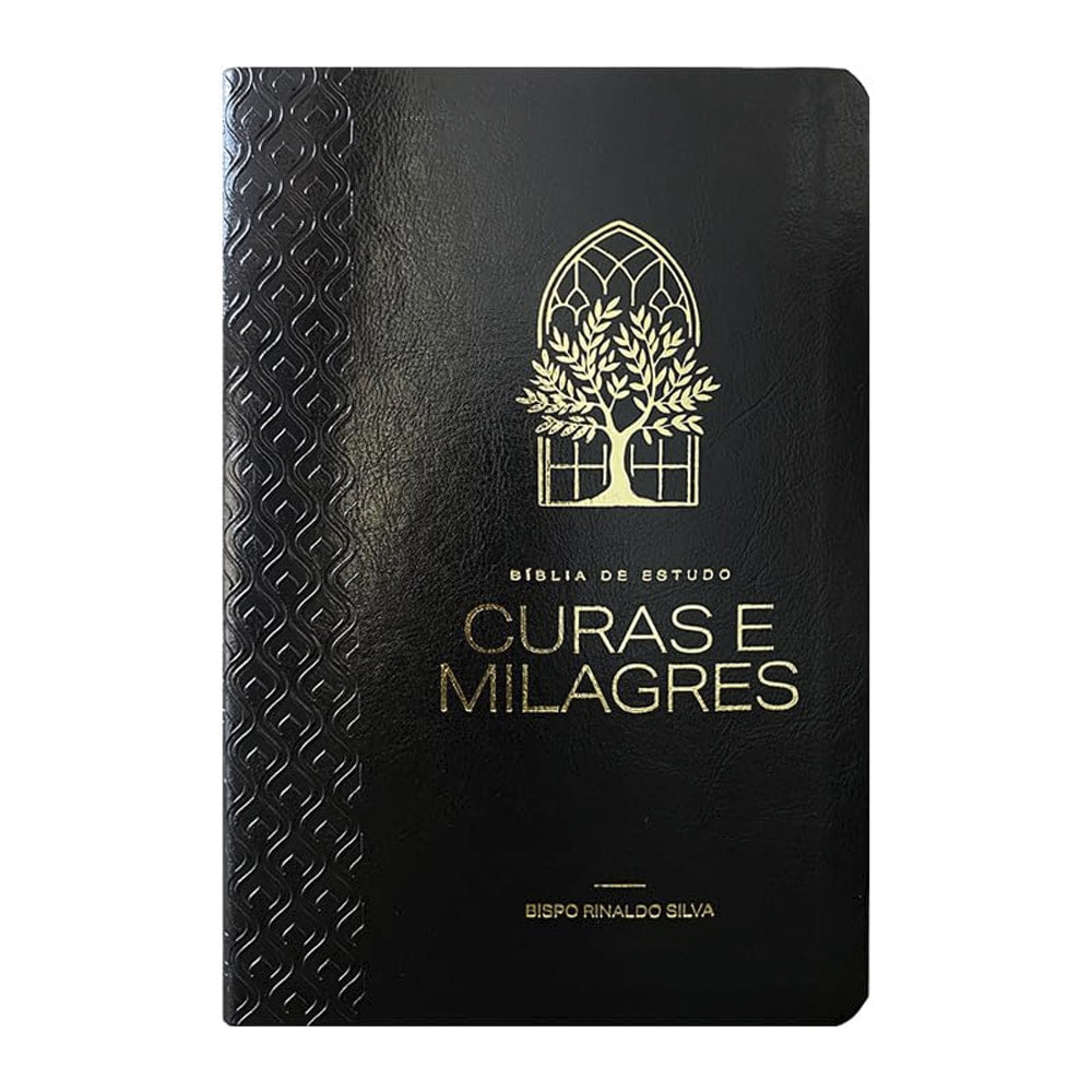 Bíblia de Estudo Cura e Milagres | KJA | Capa Luxo Nobre Preta