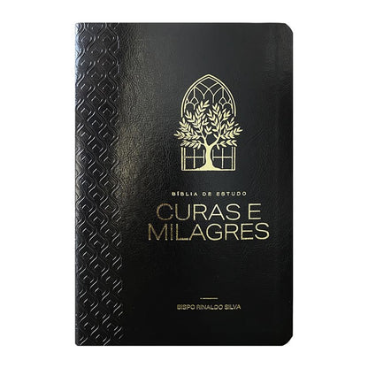 Bíblia de Estudo Cura e Milagres | KJA | Capa Luxo Nobre Preta