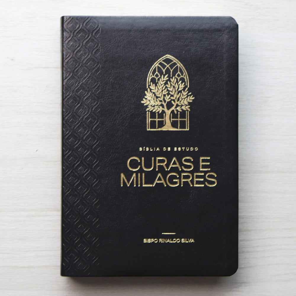 Bíblia de Estudo Cura e Milagres | KJA | Capa Luxo Nobre Preta
