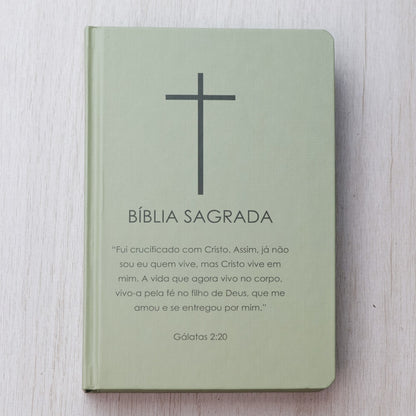 Bíblia Sagrada Cruz | NVI | Letra Normal | Capa Dura Verde