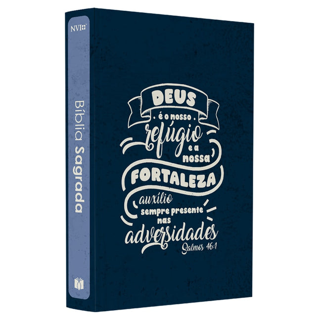 Bíblia Sagrada Lettering | NVI | Capa Brochura Azul