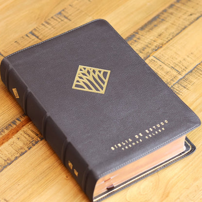 Bíblia Sagrada | NVI | Premier Collection | Capa Couro Luxo Marrom