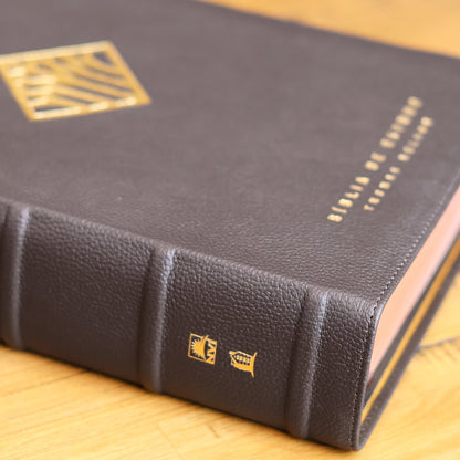 Bíblia Sagrada | NVI | Premier Collection | Capa Couro Luxo Marrom