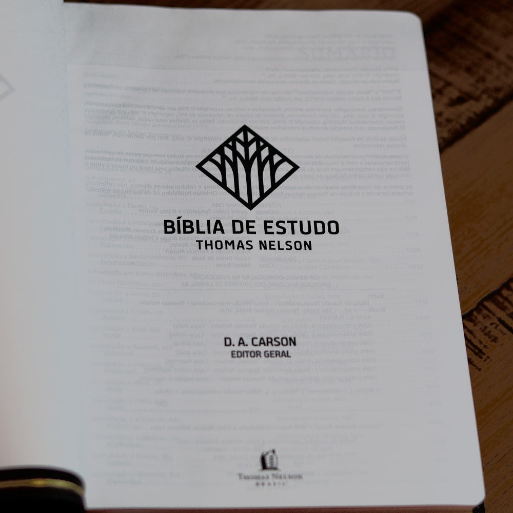Bíblia Sagrada | NVI | Premier Collection | Capa Couro Luxo Marrom