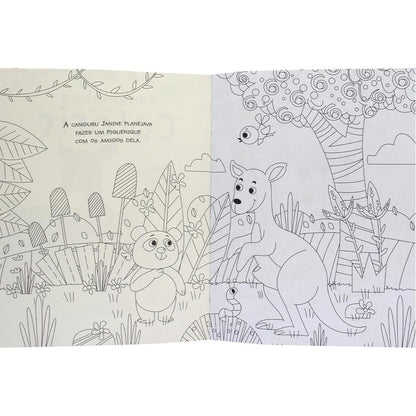 AMIGUINHOS PARA COLORIR: CANGURU