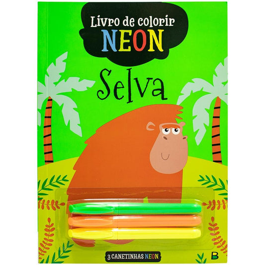 LIVRO DE COLORIR NEON: SELVA