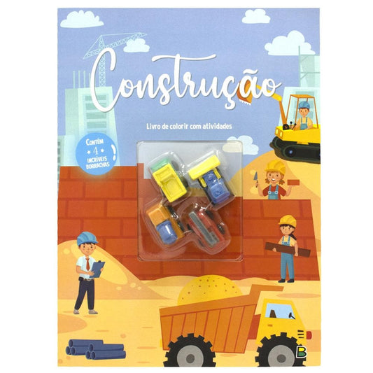 "AVENTURAS COM BORRACHAS - COLORIR & ATIVIDADES: CONSTRUCAO
 "