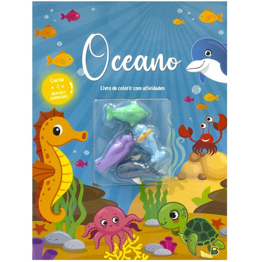 "AVENTURAS COM BORRACHAS - COLORIR & ATIVIDADES: OCEANO
"