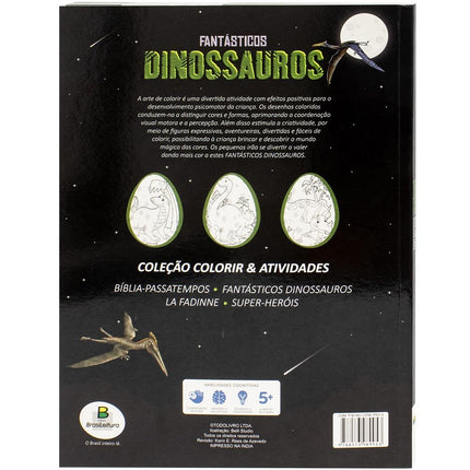 COLORIR & ATIVIDADES (100 PG): FANTASTICOS DINOSSAUROS