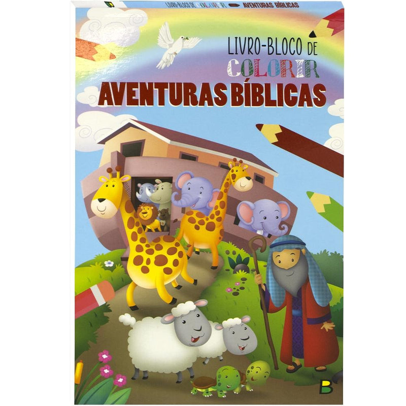 "LIVRO-BLOCO DE COLORIR: AVENTURAS BIBLICAS
 "