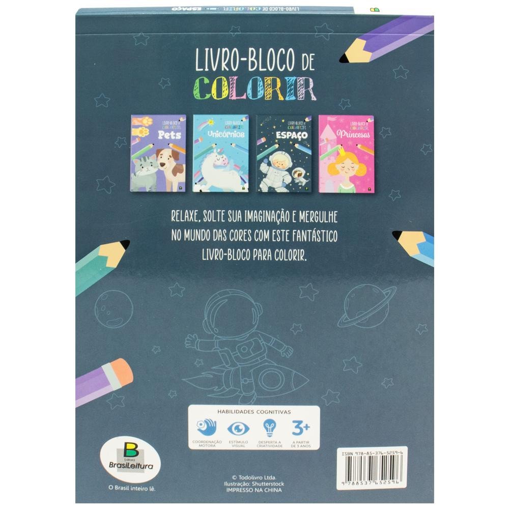 LIVRO-BLOCO DE COLORIR: ESPACO