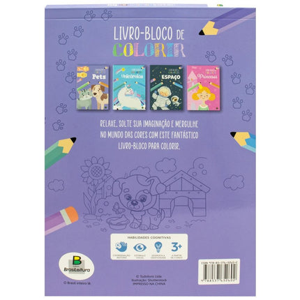 LIVRO-BLOCO DE COLORIR: PETS