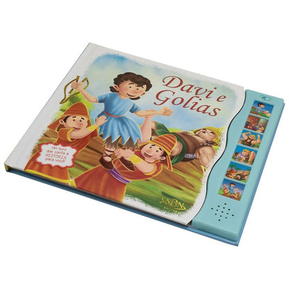 "LIVRO SONORO - HISTORIAS DA BIBLIA: DAVI E GOLIAS
  "
