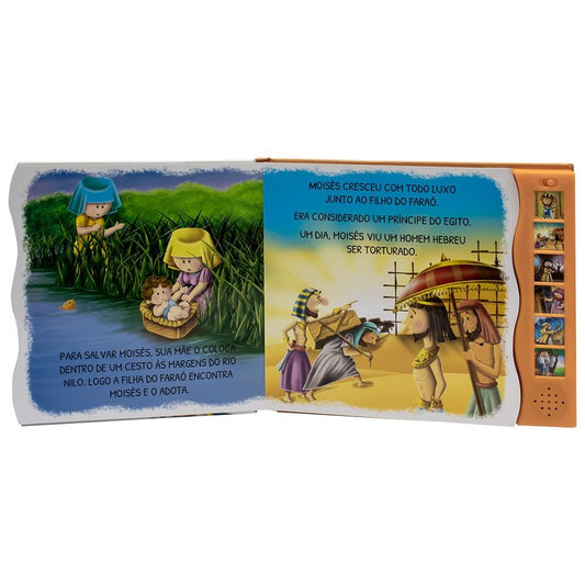 "LIVRO SONORO - HISTORIAS DA BIBLIA: MOISES NO EGITO
  "