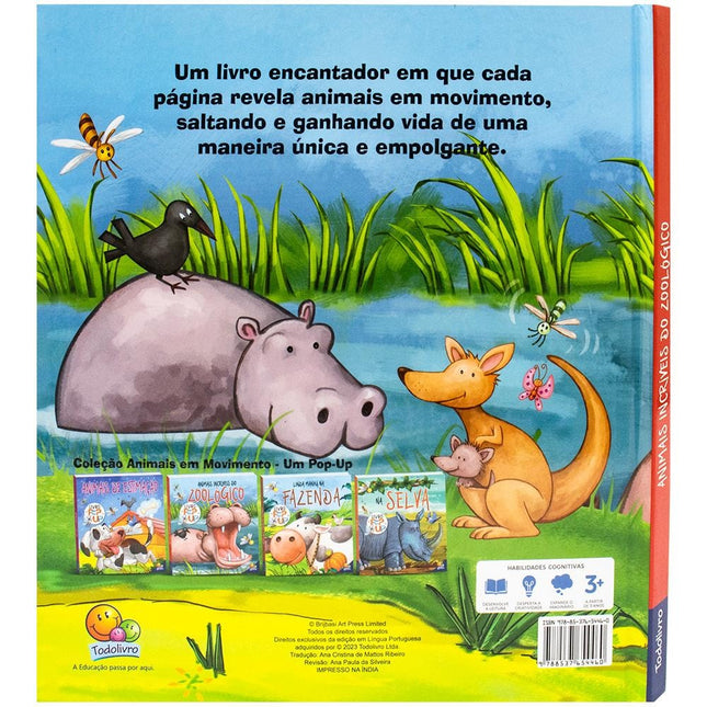 "ANIMAIS EM MOVIMENTO: UM POP-UP: ANIMAIS INCRIVEIS DO ZOOLOG
 EAN"