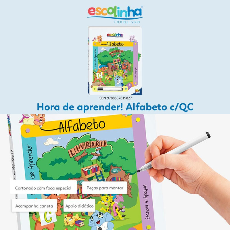 "ESCOLINHA HORA DE APRENDER! ALFABETO C/QC
  "