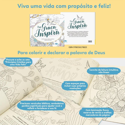 "LIVRO PARA COLORIR: TUA GRACA ME INSPIRA
  "