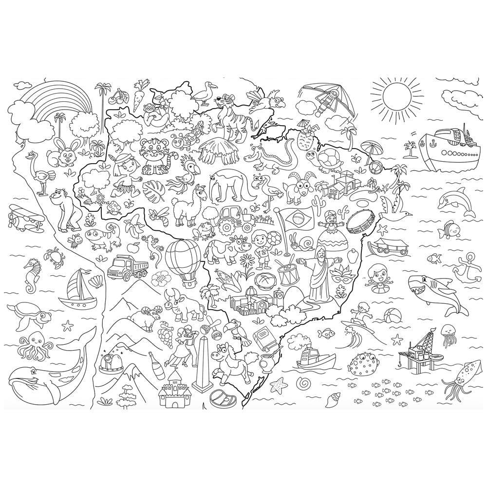 LIVRO-TAPETE PARA COLORIR: BRASIL
