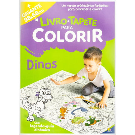 LIVRO-TAPETE PARA COLORIR: DINOS