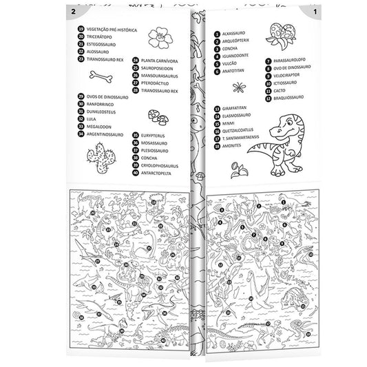 LIVRO-TAPETE PARA COLORIR: DINOS
