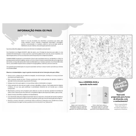 LIVRO-TAPETE PARA COLORIR: MUNDO
