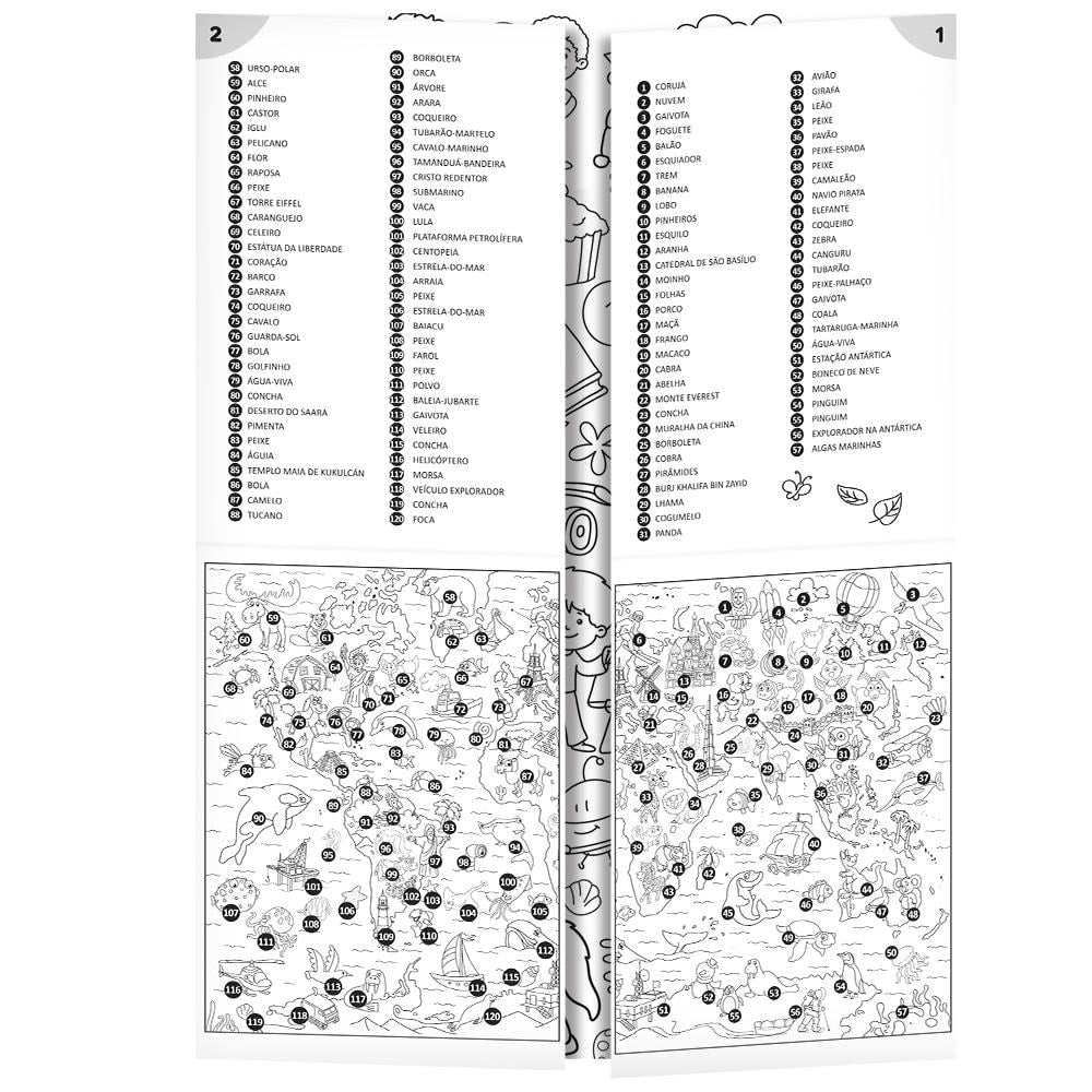 LIVRO-TAPETE PARA COLORIR: MUNDO