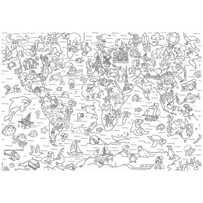 LIVRO-TAPETE PARA COLORIR: MUNDO