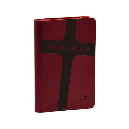 Bíblia Sagrada | NAA | Letra Grande | Com Zíper | Vermelha Cruz