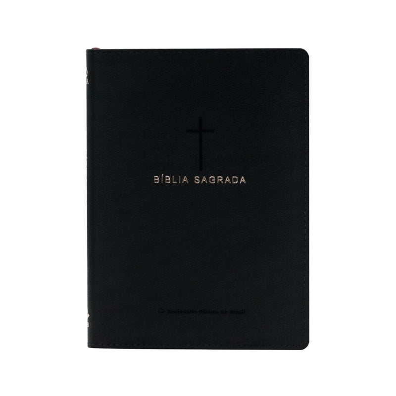 Bíblia Sagrada Slim | NAA | Luxo Cruz Preta
