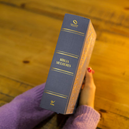 Bíblia Mulheres | Viviane Martinello | NAA | Espaço Para Anotações | Capa Dura Vintage Azul