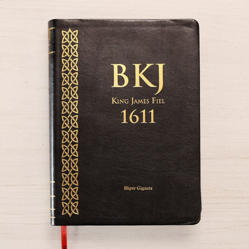 Bíblia King James 1611 | Letra Hipergigante | Capa Luxo Preta